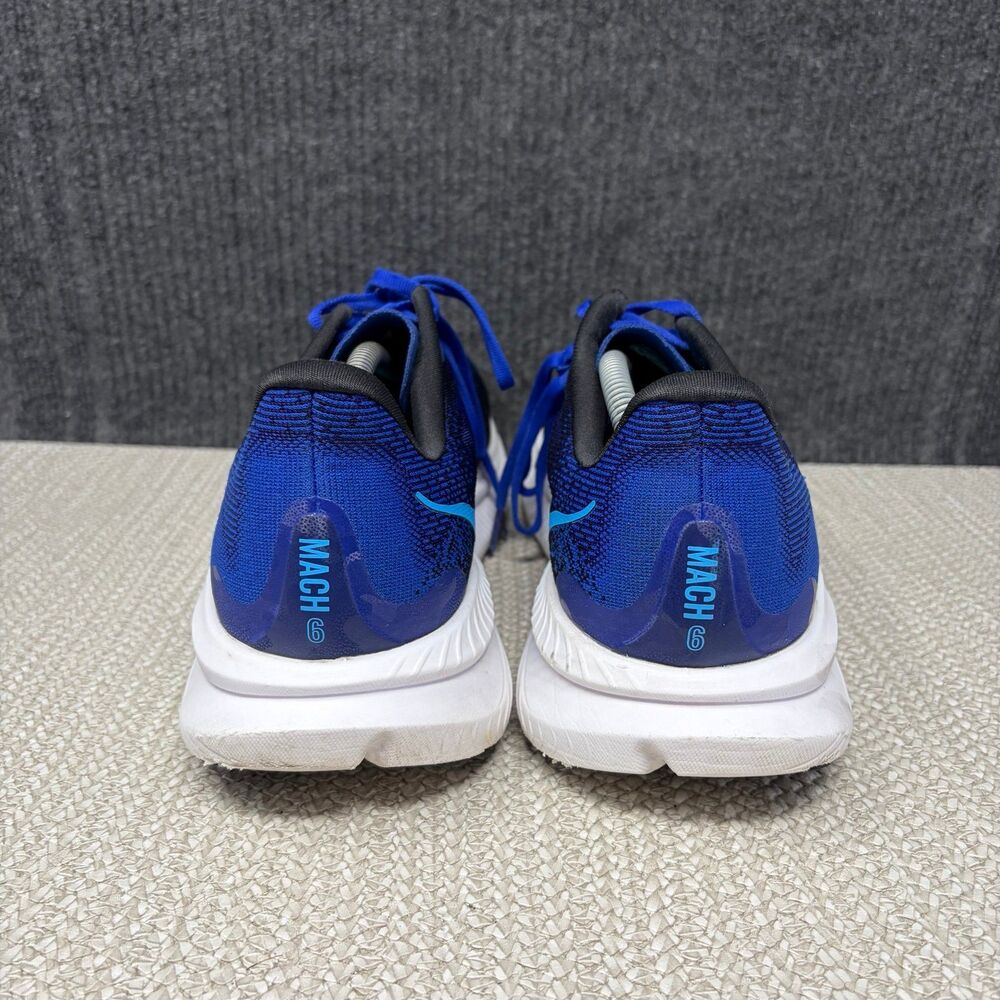 Hoka One One Mach 6 Night Sky Blue Black Athletic Running Shoes Men’s 12 WIDE 2E - Picture 4 of 8